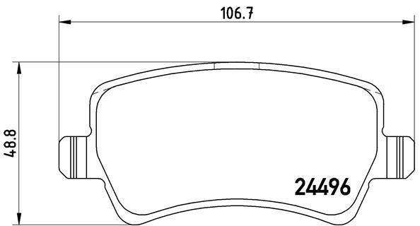 Brembo Brake Pads Rear Volvo S60/S80/Xc7 ( Set Lh&Rh) (P24078)