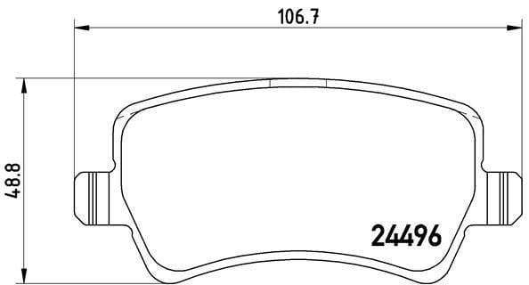 Brembo Brake Pads Rear Volvo S60/S80/Xc7 ( Set Lh&Rh) (P24078)