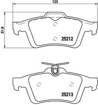 Brembo Brake Pads Rear Ford Focus/Mazda ( Set Lh&Rh) (P24148)