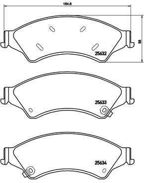 Brembo Brake Pads Front Ford Ranger/Mazda ( Set Lh&Rh) (P24153)