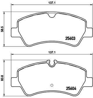 Brembo Brake Pads Rear Ford Transit ( Set Lh&Rh) (P24160)