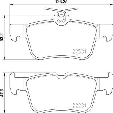 Brembo Brake Pads Rear Ford Kuga ( Set Lh&Rh) (P24175)