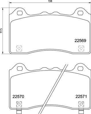 Brembo Brake Pads Front Ford Focus ( Set Lh&Rh) (P24202)