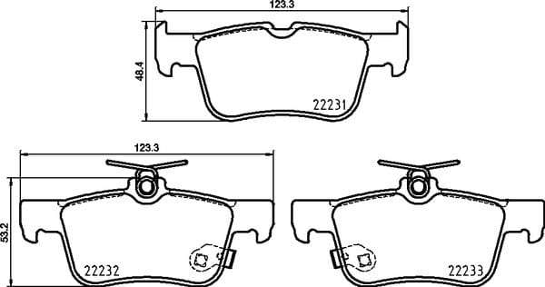 Brembo Brake Pads Rear Ford ( Set Lh&Rh) (P24217)