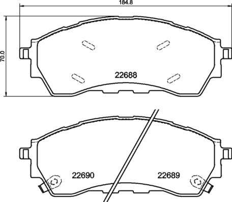 Brembo Brake Pads Front Ford Ranger ( Set Lh&Rh) (P24225)