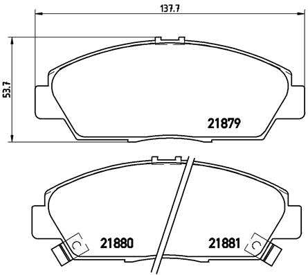 Brembo Brake Pads Front Honda Prelude ( Set Lh&Rh) (P28021)