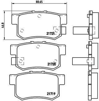 Brembo Brake Pads Rear Honda Odysey ( Set Lh&Rh) (P28022)