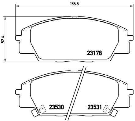 Brembo Brake Pads Front Honda S2000 ( Set Lh&Rh) (P28032)