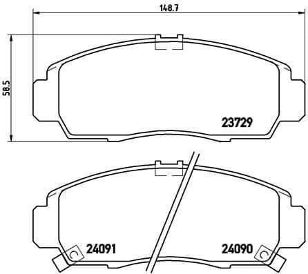 Brembo Brake Pads Front Honda ( Set Lh&Rh) (P28034)