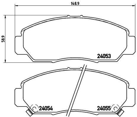 Brembo Brake Pads Front Honda Fr-V ( Set Lh&Rh) (P28047)