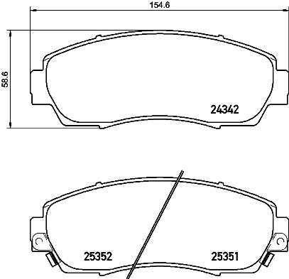 Brembo Brake Pads Front Honda Cr-V ( Set Lh&Rh) (P28068)
