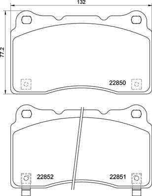 Brembo Brake Pads Front Honda ( Set Lh&Rh) (P28099)