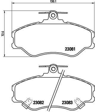 Brembo Brake Pads Front Hyundai H100 ( Set Lh&Rh) (P30005)