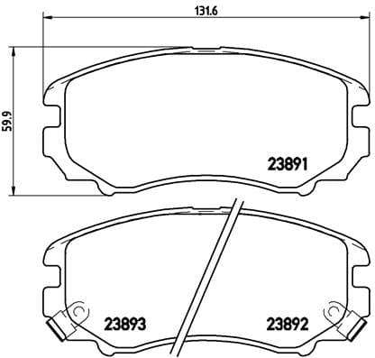 Brembo Brake Pads Front Hyu Tucson/Kiasonata ( Set Lh&Rh) (P30018)