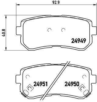 Brembo Brake Pads Rear Hyundai I20 1.4/1 ( Set Lh&Rh) (P30046)