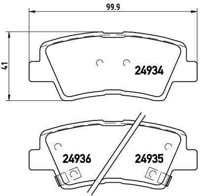 Brembo Brake Pads Rear Hyu Elan/Tucs/Kia ( Set Lh&Rh) (P30047)