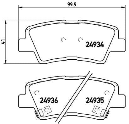 Brembo Brake Pads Rear Hyu Elan/Tucs/Kia ( Set Lh&Rh) (P30047)