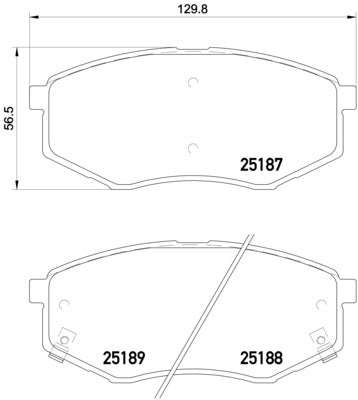 Brembo Brake Pads Front Hyundai Ix20 1.4/ ( Set Lh&Rh) (P30055)