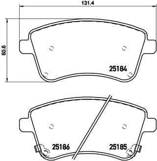 Brembo Brake Pads Front Hyundai I20 1.2/1 ( Set Lh&Rh) (P30064)