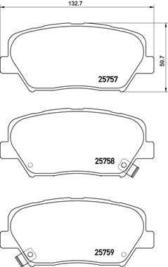 Brembo Brake Pads Front Hyu Santa Fe/Kia ( Set Lh&Rh) (P30070)