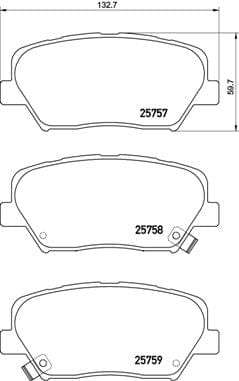 Brembo Brake Pads Front Hyu Santa Fe/Kia ( Set Lh&Rh) (P30070)
