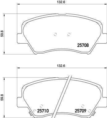 Brembo Brake Pads Front Hyundai Elantra ( Set Lh&Rh) (P30073)