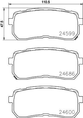 Brembo Brake Pads Rear Kia Sorento Iii ( Set Lh&Rh) (P30080)