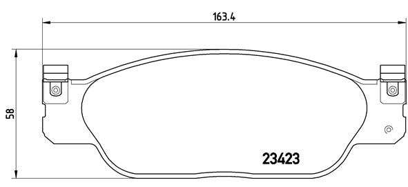 Brembo Brake Pads Front Jaguar S-Type ( Set Lh&Rh) (P36012)