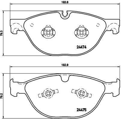 Brembo Brake Pads Front Jaguar Xf/ Xj/Xk ( Set Lh&Rh) (P36025)