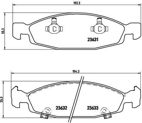 Brembo Brake Pads Front Jeep Grand Cherok ( Set Lh&Rh) (P37005)