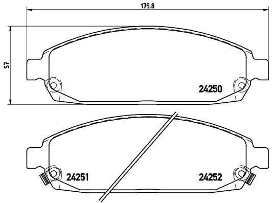 Brembo Brake Pads Front Jeep Grand Cherokee/Commander ( Set Lh&Rh) (P37010)