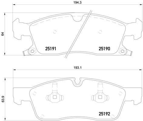 Brembo Brake Pads Front Jeep Grand Cherokee Wh/Mer ( Set Lh&Rh) (P37017)