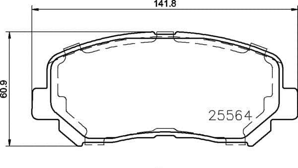 Brembo Brake Pads Front Jeep Cherokee Kl ( Set Lh&Rh) (P37019)