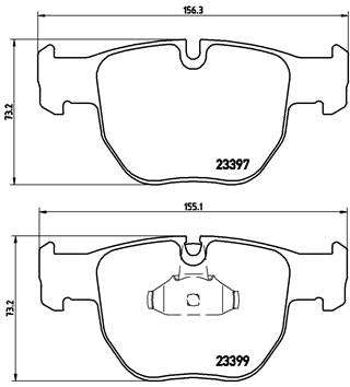Brembo Brake Pads Front Range Rover Iii3 ( Set Lh&Rh) (P44012)