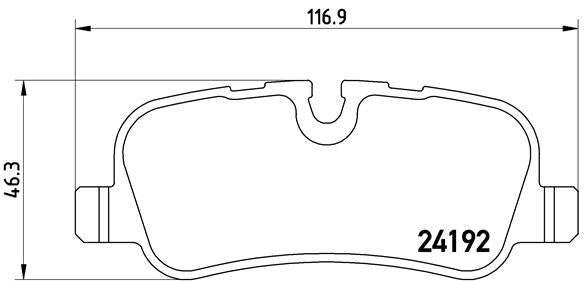 Brembo Brake Pads Rear Land Rover  Discovery ( Set Lh&Rh) (P44019)