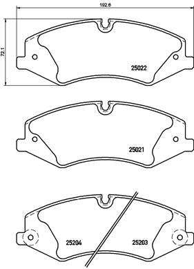 Brembo Brake Pads Front Land Rover  Discovery 4/Ra ( Set Lh&Rh) (P44022)