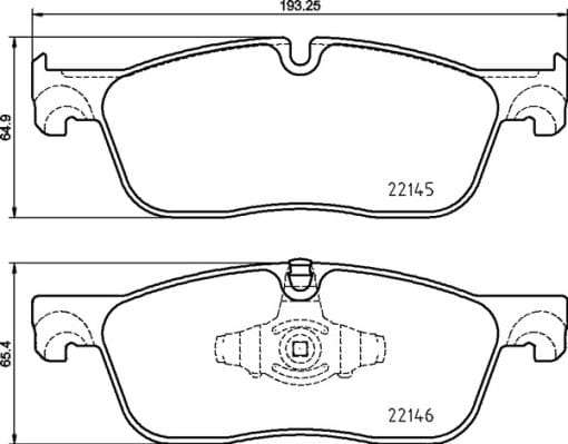 Brembo Brake Pads Front Land Rover  Evoque/Discovery ( Set Lh&Rh) (P44026)