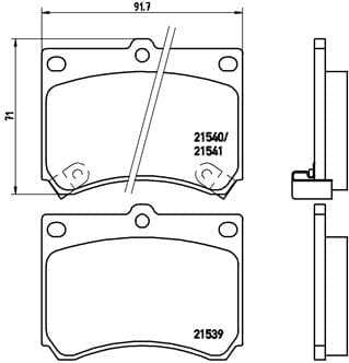 Brembo Brake Pads Front Mazda Etude Astina ( Set Lh&Rh) (P49011)