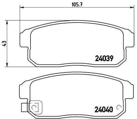 Brembo Brake Pads Rear Mazda Rx-8 ( Set Lh&Rh) (P49035)