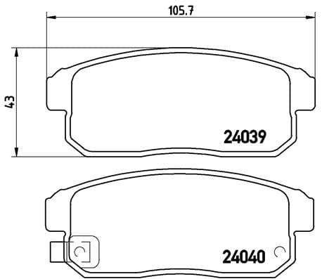 Brembo Brake Pads Rear Mazda Rx-8 ( Set Lh&Rh) (P49035)