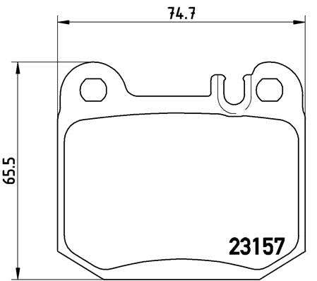 Brembo Brake Pads Rear Mercedes Ml Class W16 ( Set Lh&Rh) (P50043)