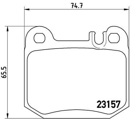 Brembo Brake Pads Rear Mercedes Ml Class W16 ( Set Lh&Rh) (P50043)