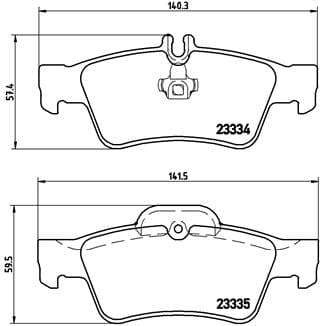 Brembo Brake Pads Rear Mercedes E Class ( Set Lh&Rh) (P50052)