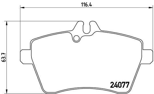 Brembo Brake Pads Front Mercedes A170/180 20 ( Set Lh&Rh) (P50056)