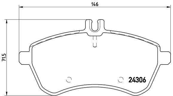 Brembo Brake Pads Front Mercedes  W204 ( Set Lh&Rh) (P50067)