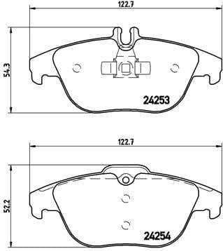 Brembo Brake Pads Rear Mercedes C Class (W ( Set Lh&Rh) (P50068)