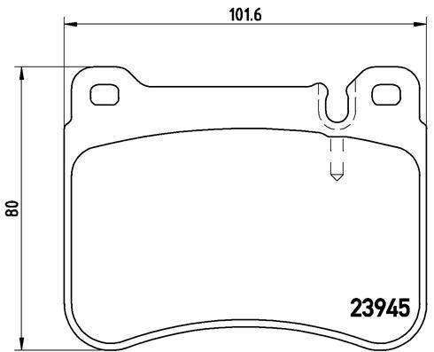 Brembo Brake Pads Front Mercedes  C Cls C180 ( Set Lh&Rh) (P50073)