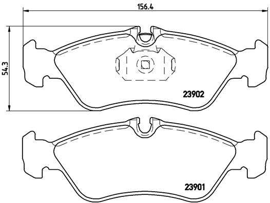 Brembo Brake Pads Rear Mercedes Sprinter ( Set Lh&Rh) (P50082)