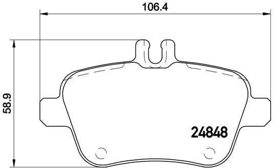 Brembo Brake Pads Rear Mercedes A & B Classs ( Set Lh&Rh) (P50091)