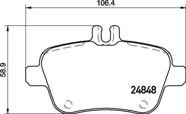 Brembo Brake Pads Rear Mercedes Cla-Series ( Set Lh&Rh) (P50140)